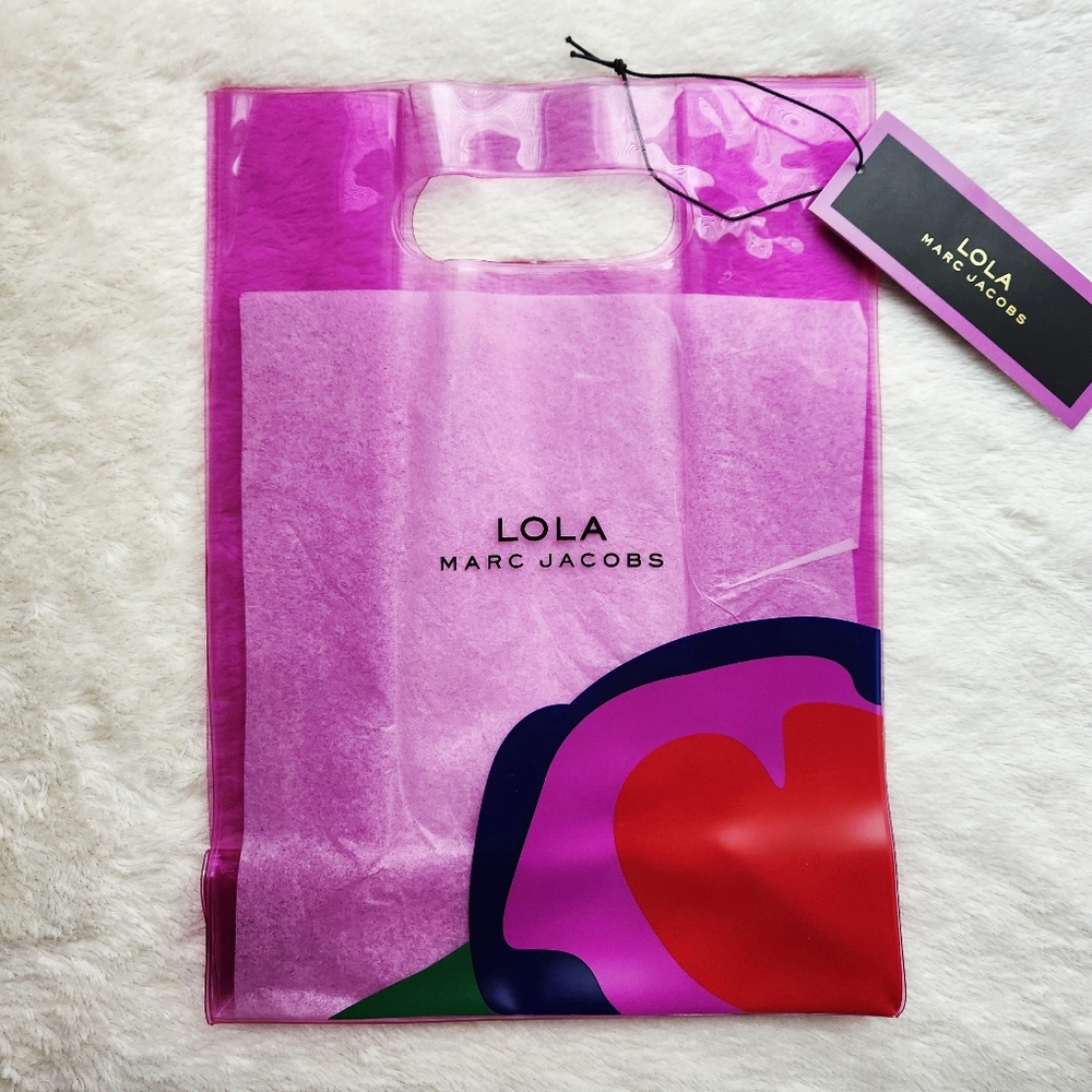 Marc Jacobs Lola Clear Pink Tote Bag